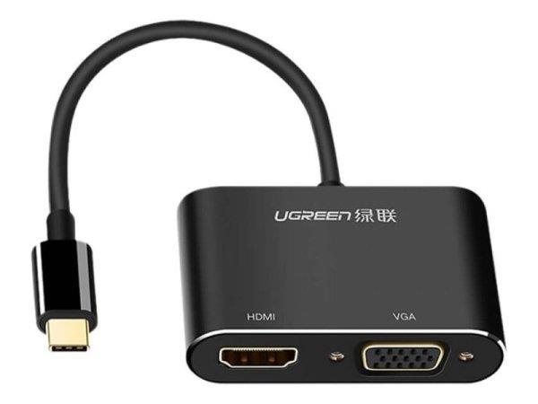 تبدیل تایپ سی به اچ دی ام آی و وی جی آی یوگرین Ugreen MM123 50251 USB-C to HDMI and VGA Converter